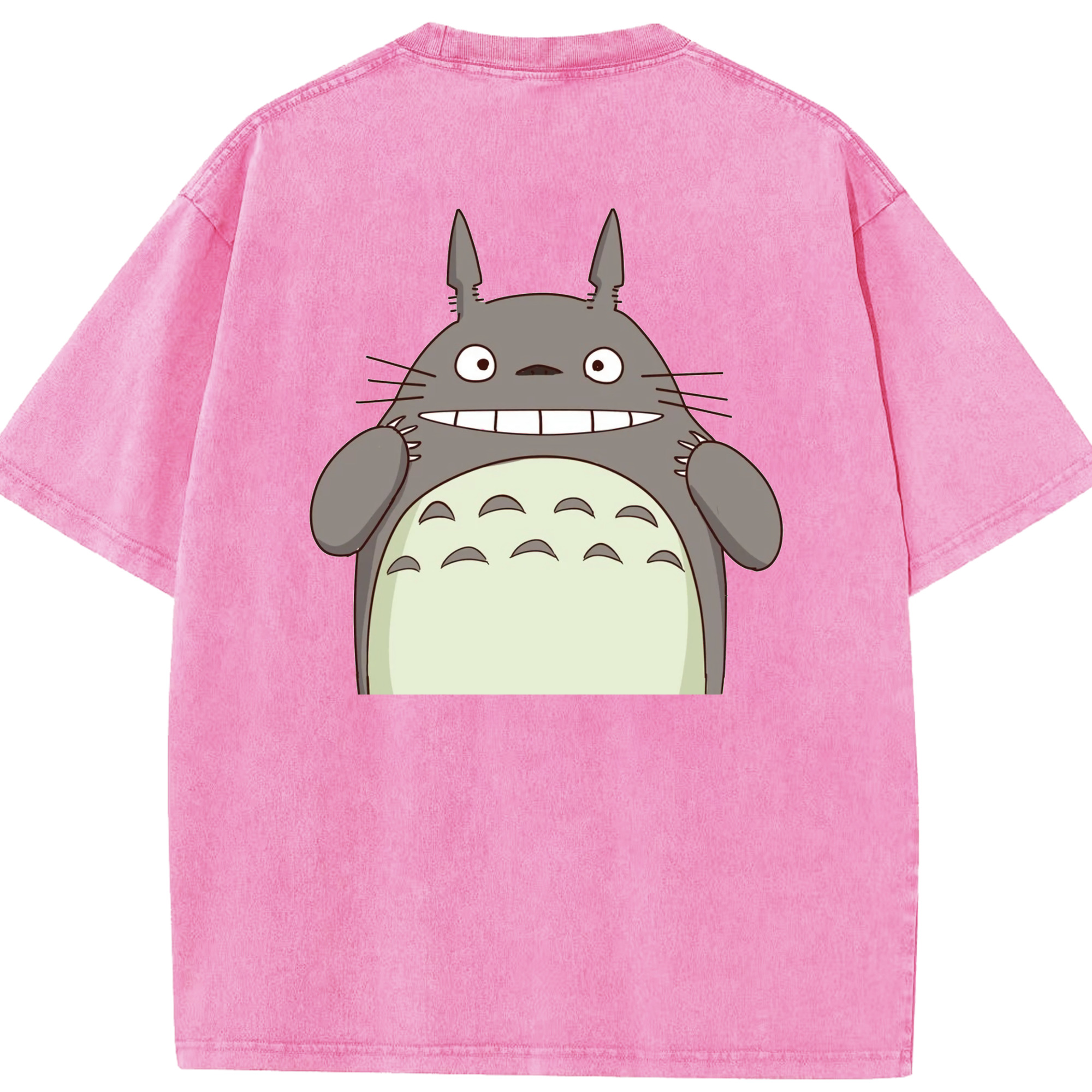 （画像用） となりのトトロ 草壁メイ 草壁サツキ My Neighbor Totoro Satsuki Kusakabe Mei Kusakabe 綿100% ヴィンテージ風 半袖Tシャツ（背面プリント）
